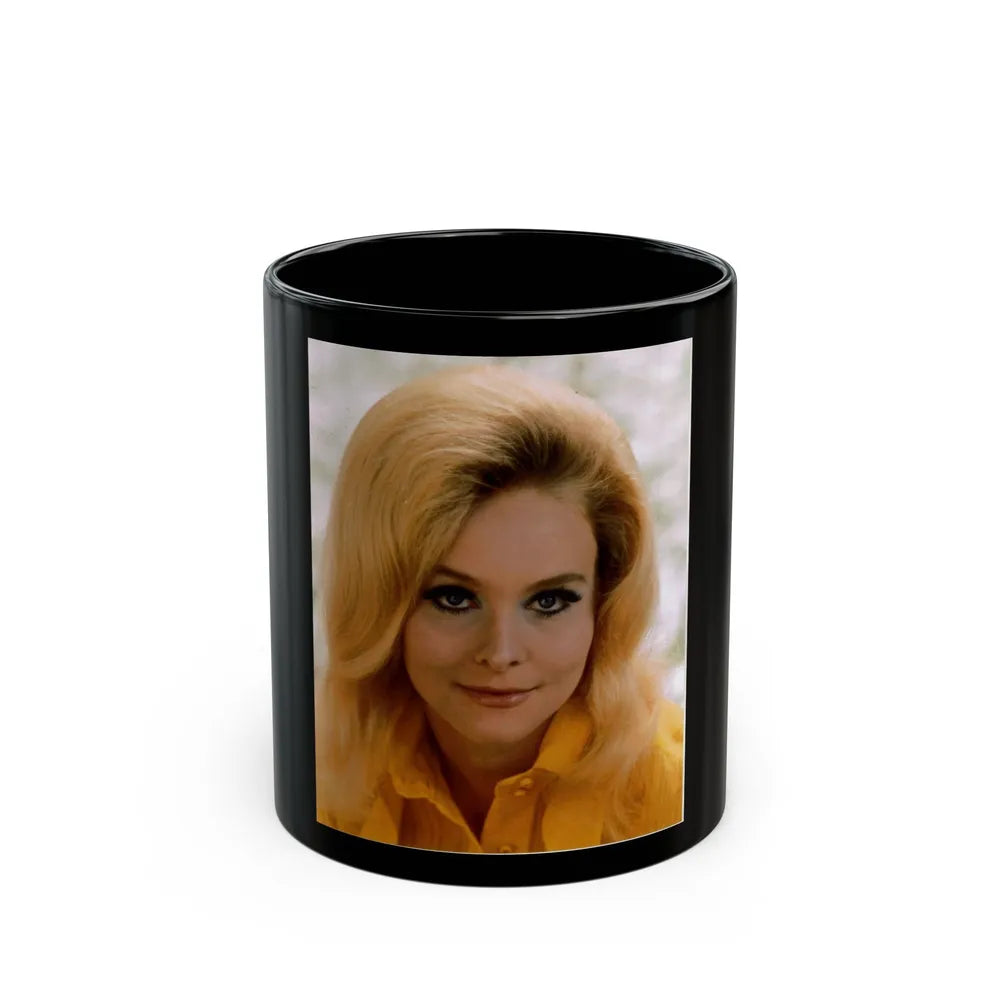 Diane McBain #28 (Vintage Female Icon) Black Coffee Mug-11oz-Go Mug Yourself