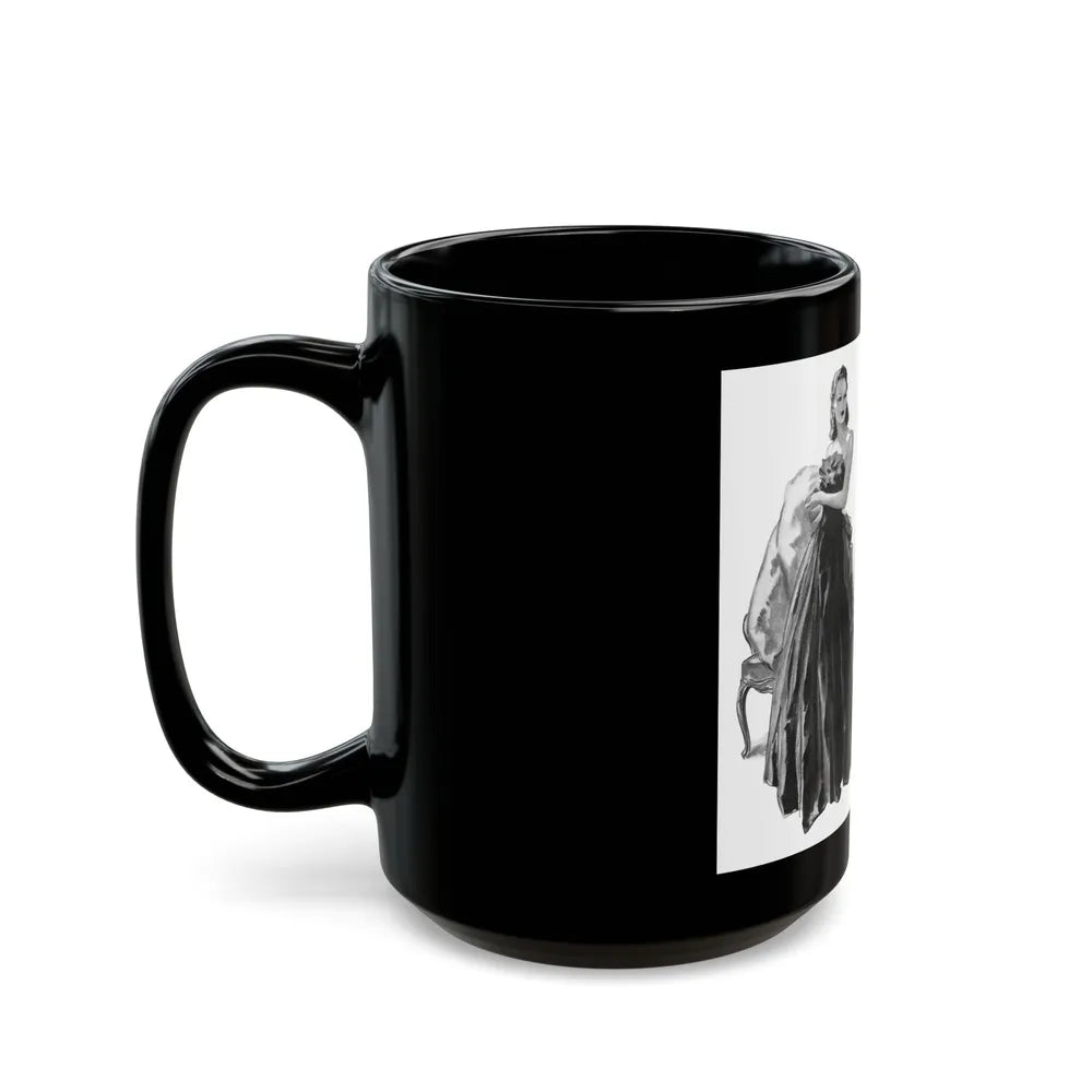 French Model by Sylvia Thompson, Britannia And Eve magazine, 1939 (1) - Black Coffee Mug-Go Mug Yourself