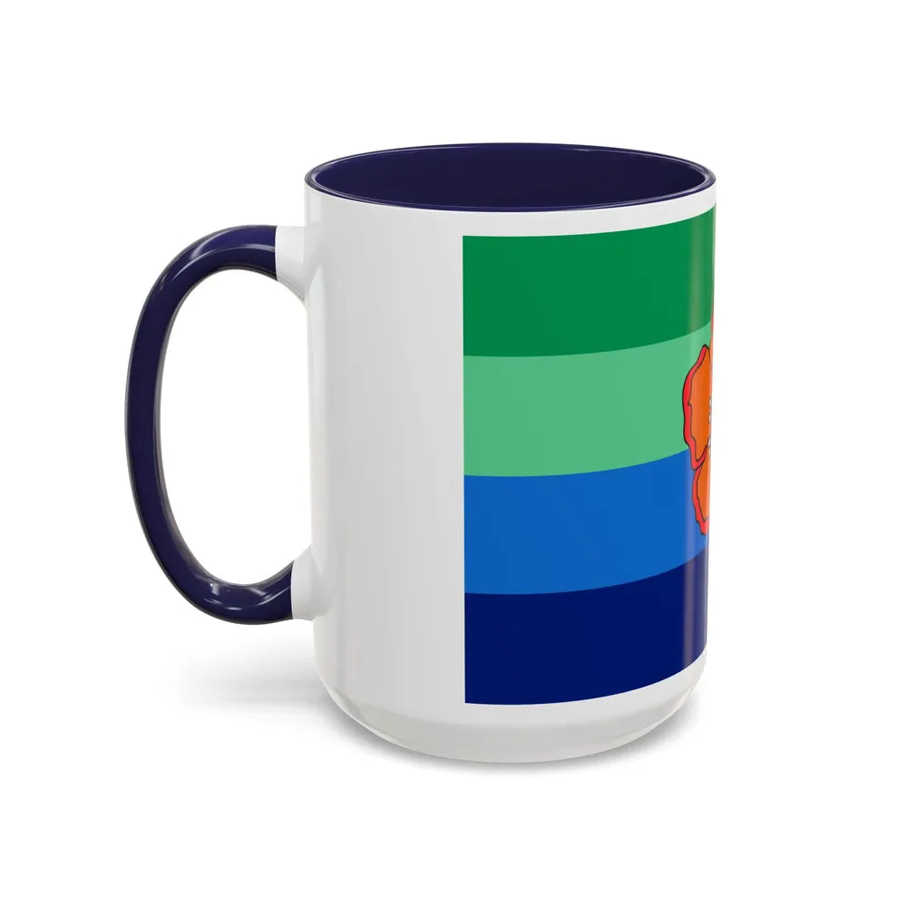 Flag of Angaur Palau - Accent Coffee Mug-Go Mug Yourself