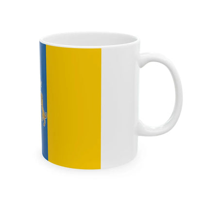 Flag of the Canary Islands Spain - White Coffee Mug-Go Mug Yourself