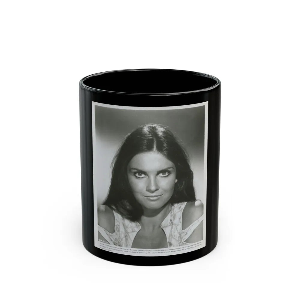 Caroline Munro #395 (Vintage Female Icon) Black Coffee Mug-11oz-Go Mug Yourself