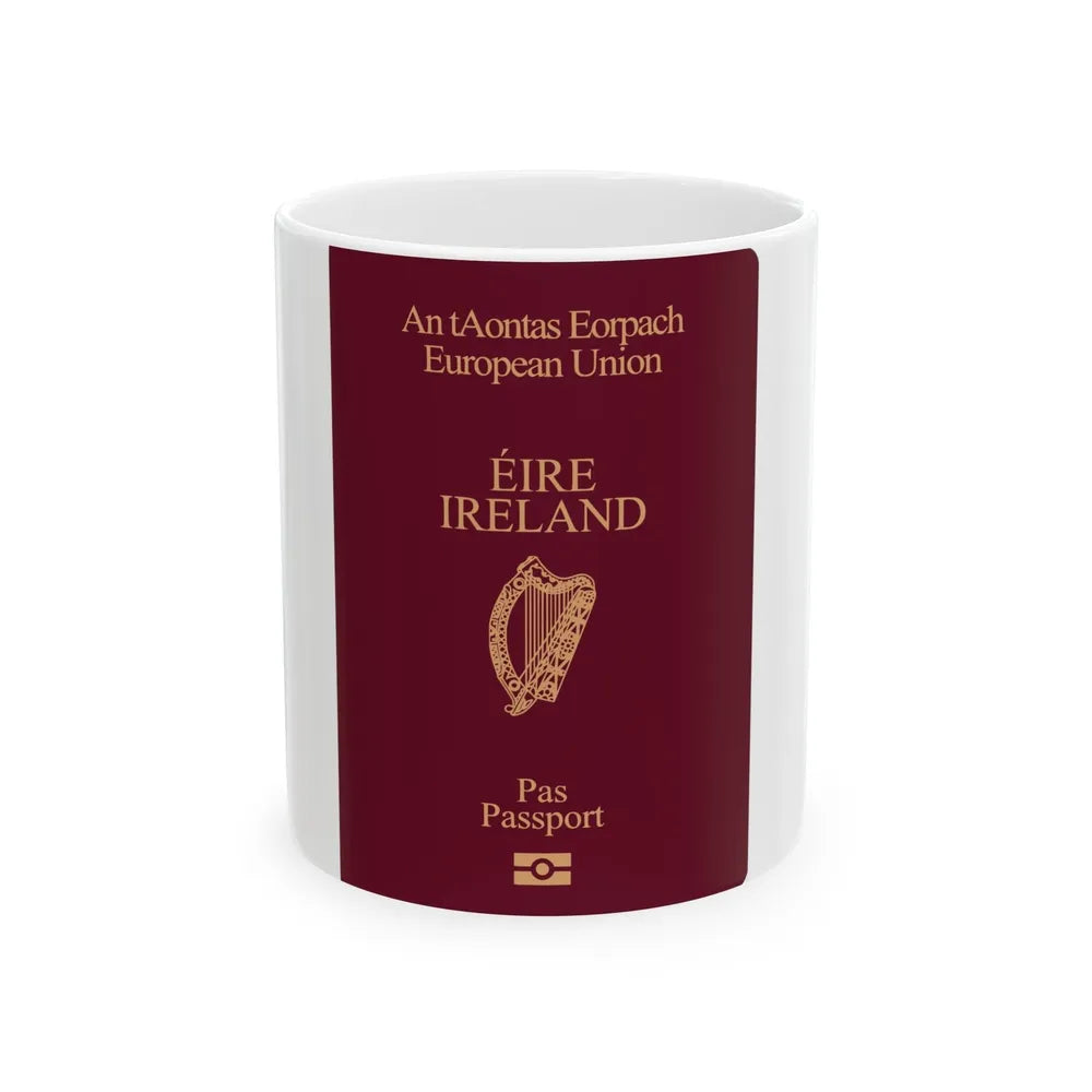 Irish Passport - White Coffee Mug-11oz-Go Mug Yourself