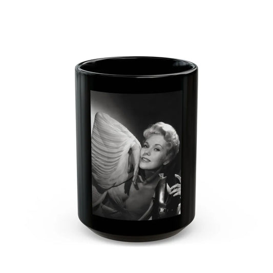 Kim Novak #391 (Vintage Female Icon) Black Coffee Mug-15oz-Go Mug Yourself