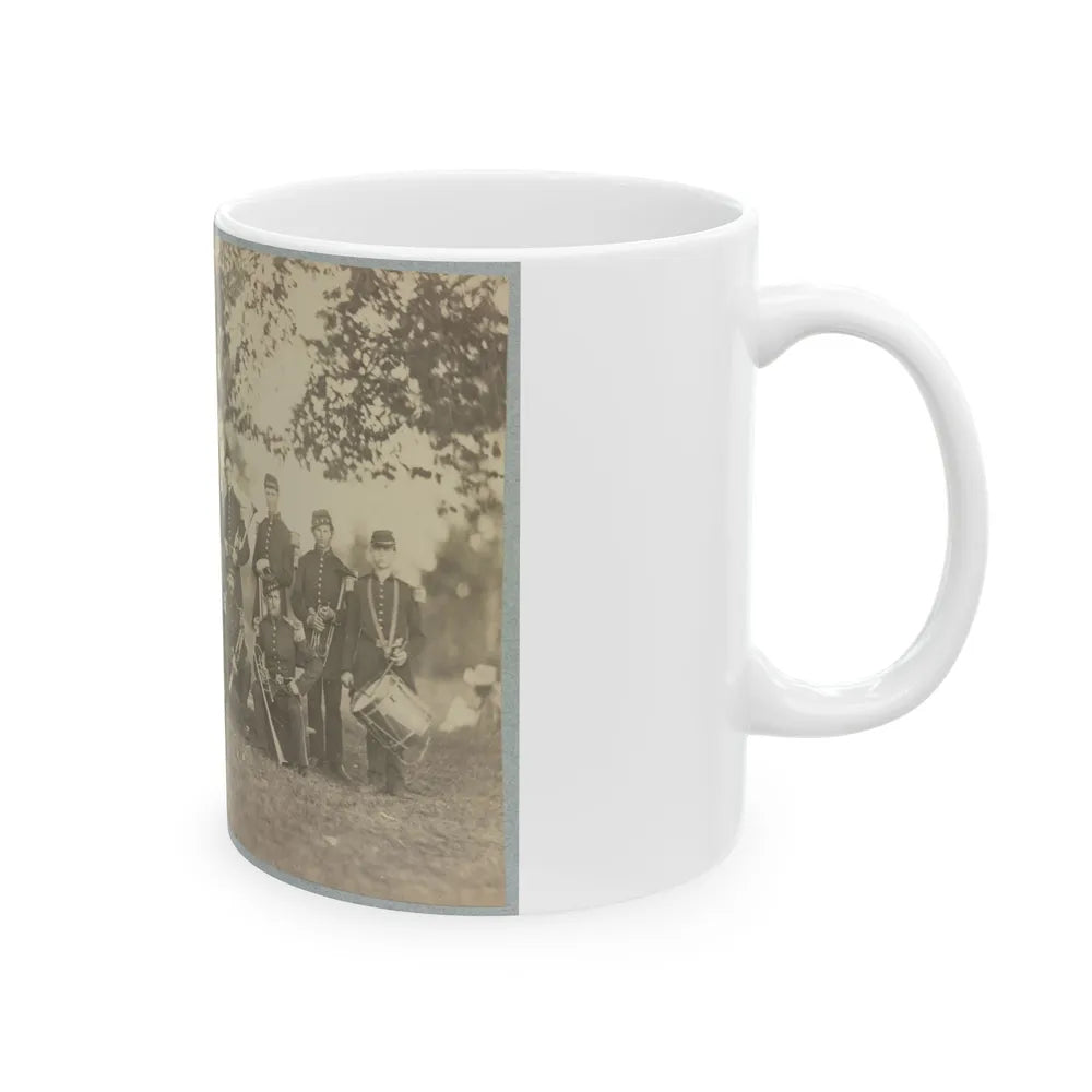 Elmira Cornet Band, Thirty-Third Regiment, Of The New York State Volunteers, July 1861 (U.S. Civil War) White Coffee Mug-Go Mug Yourself