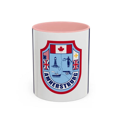 Flag of Amherstburg Canada - Accent Coffee Mug-11oz-Pink-Go Mug Yourself