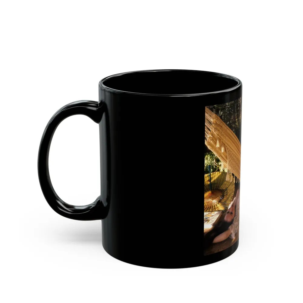 Julie Newmar #283 - Topless (Vintage Female Icon) Black Coffee Mug-Go Mug Yourself