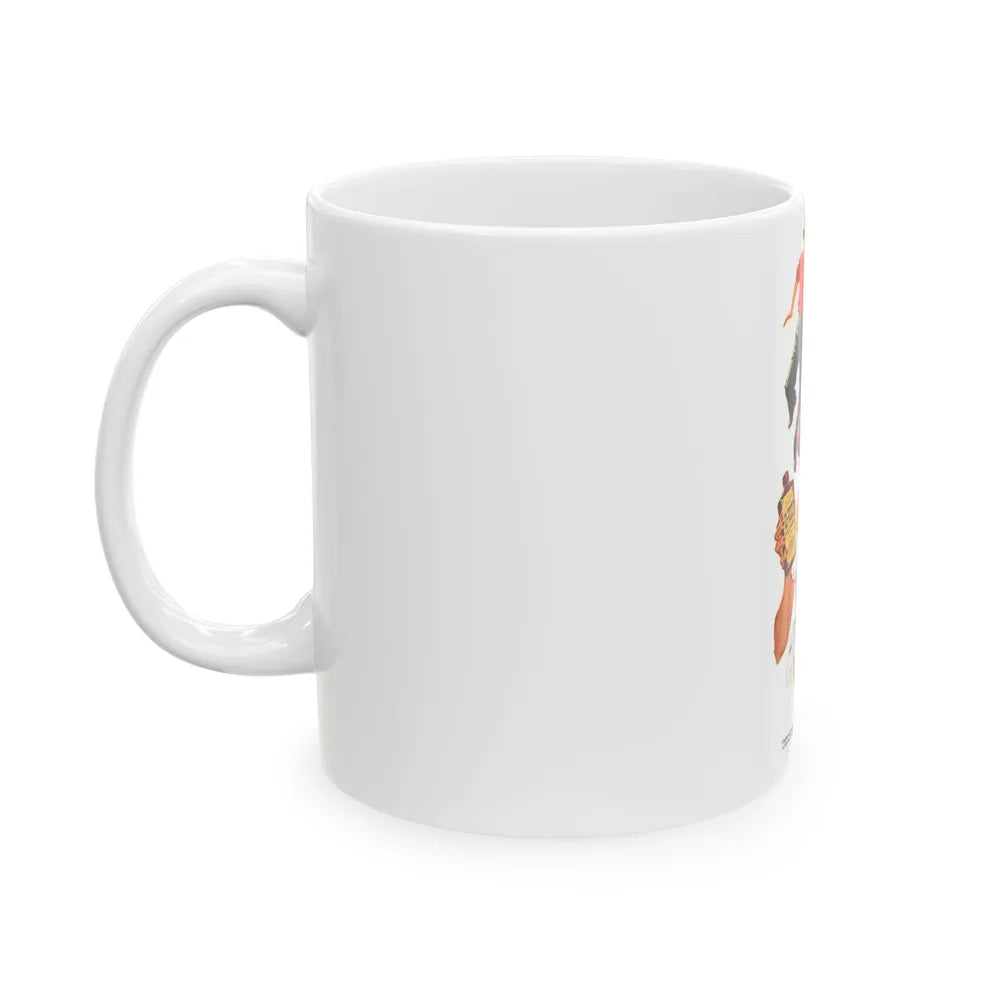 Dividing Claudie's Rich Aunt, Collier's, July 23, 1954 - White Coffee Mug-Go Mug Yourself