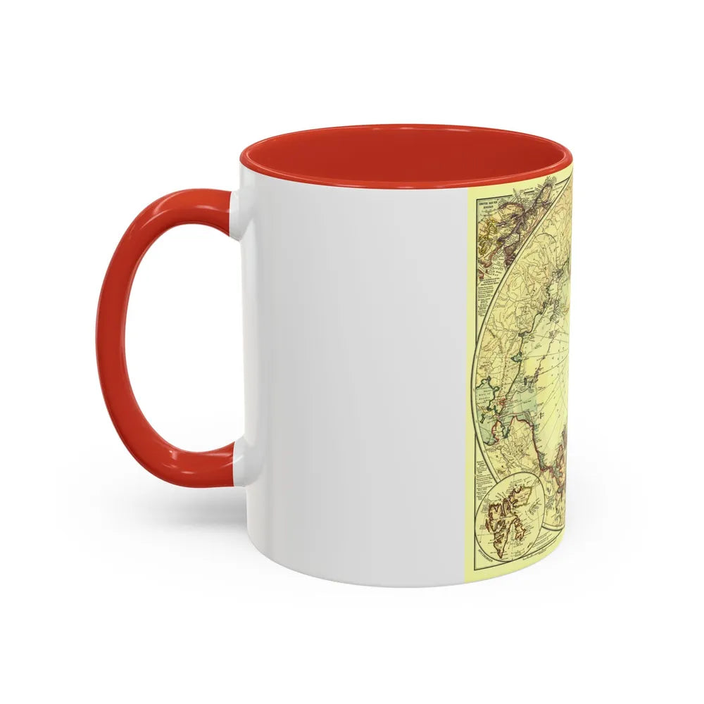 North Pole (1907) (Map) Accent Coffee Mug-Go Mug Yourself