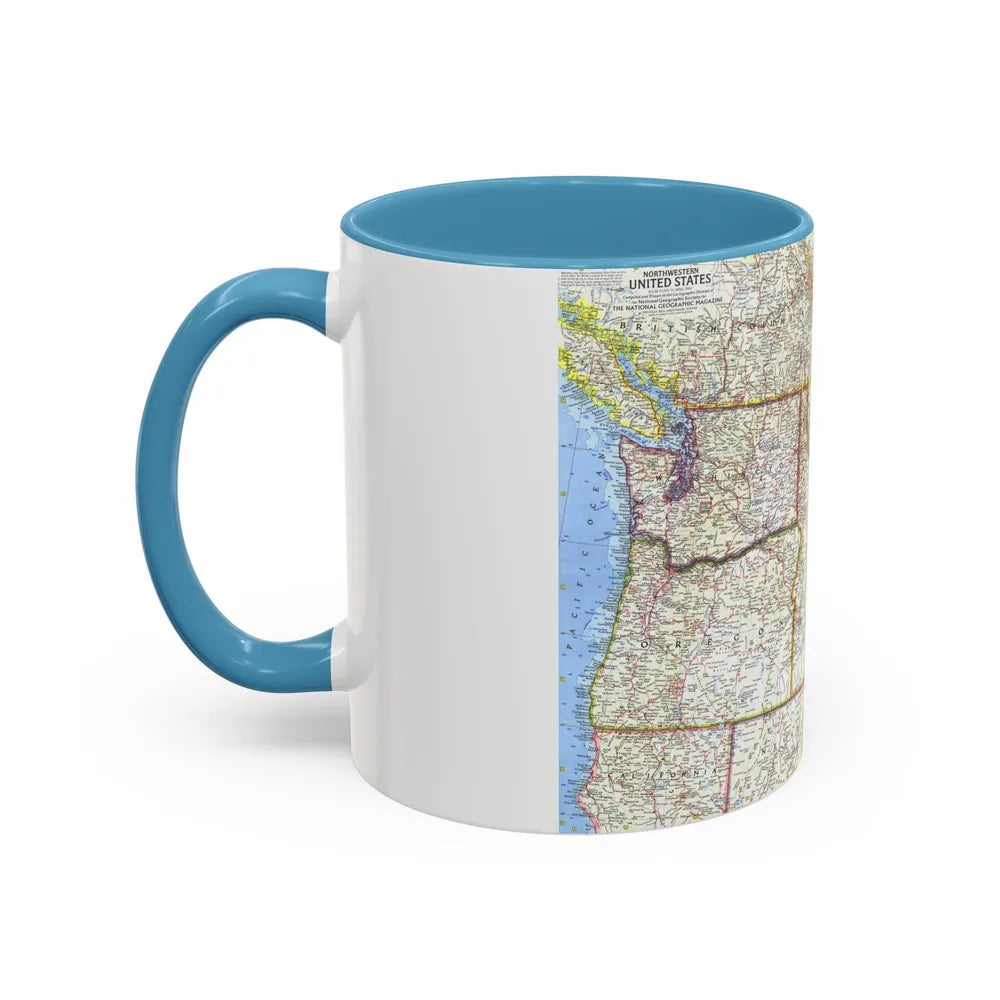 USA - Northwestern (1960) (Map) Accent Coffee Mug-Go Mug Yourself