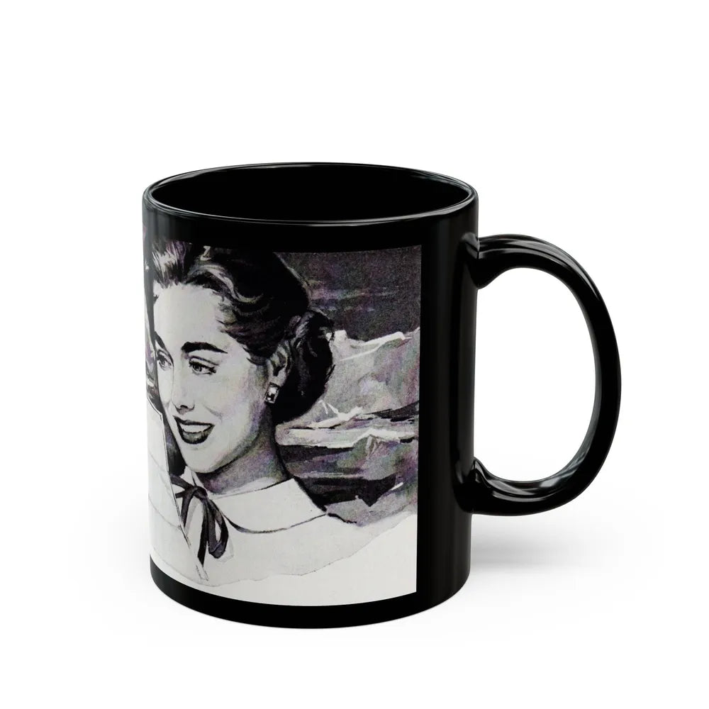 Campana Italian Balm advertisement, Cosmopolitan Illustration, March 1958 - Black Coffee Mug-Go Mug Yourself