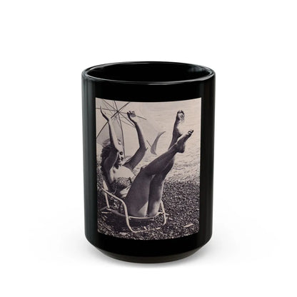 Julie Newmar #212 (Vintage Female Icon) Black Coffee Mug-15oz-Go Mug Yourself