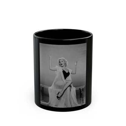 Barbara Lang #35 (Vintage Female Icon) Black Coffee Mug-11oz-Go Mug Yourself