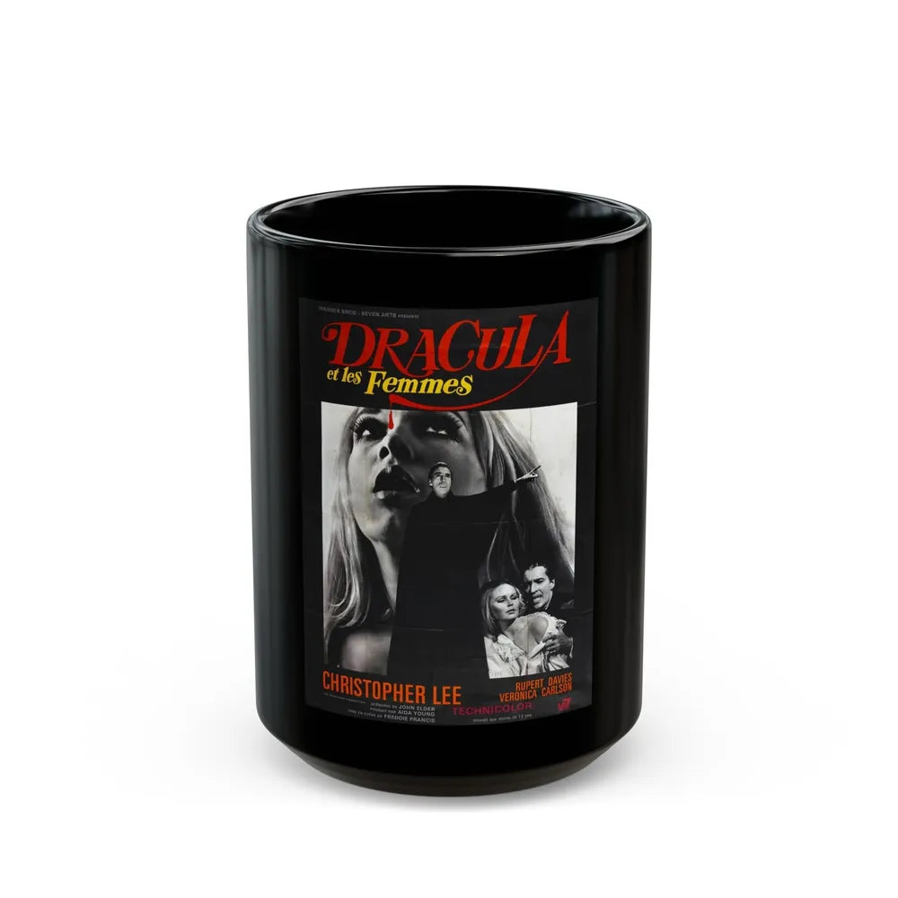 DRACULA HAS RISEN FROM THE GRAVE (FRENCH) 1968 Movie Poster - Black Coffee Mug-15oz-Go Mug Yourself