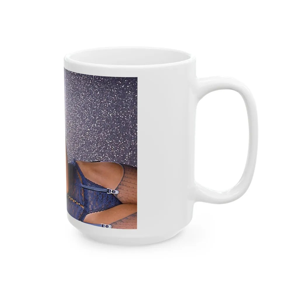 Linda Blair #233 - Partially Topless (Vintage Female Icon) White Coffee Mug-Go Mug Yourself