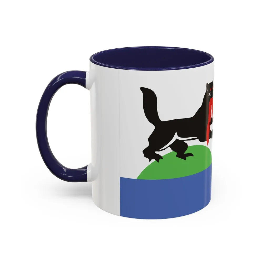 Flag of Irkutsk Russia - Accent Coffee Mug-Go Mug Yourself