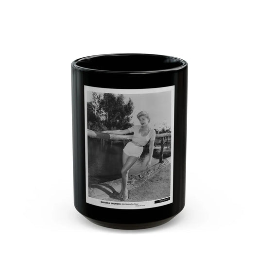 Barbara Nichols #443 (Vintage Female Icon) Black Coffee Mug-15oz-Go Mug Yourself