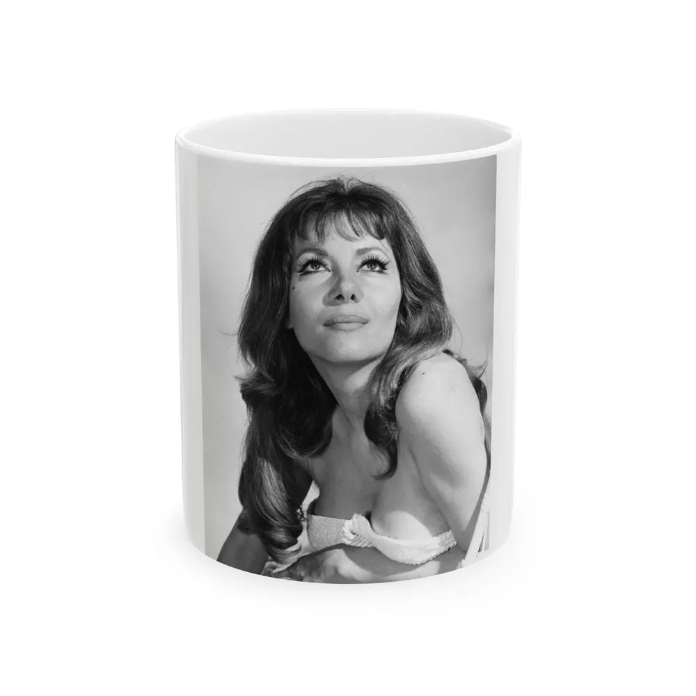 Ingrid Pitt #98 (Vintage Female Icon) White Coffee Mug-11oz-Go Mug Yourself