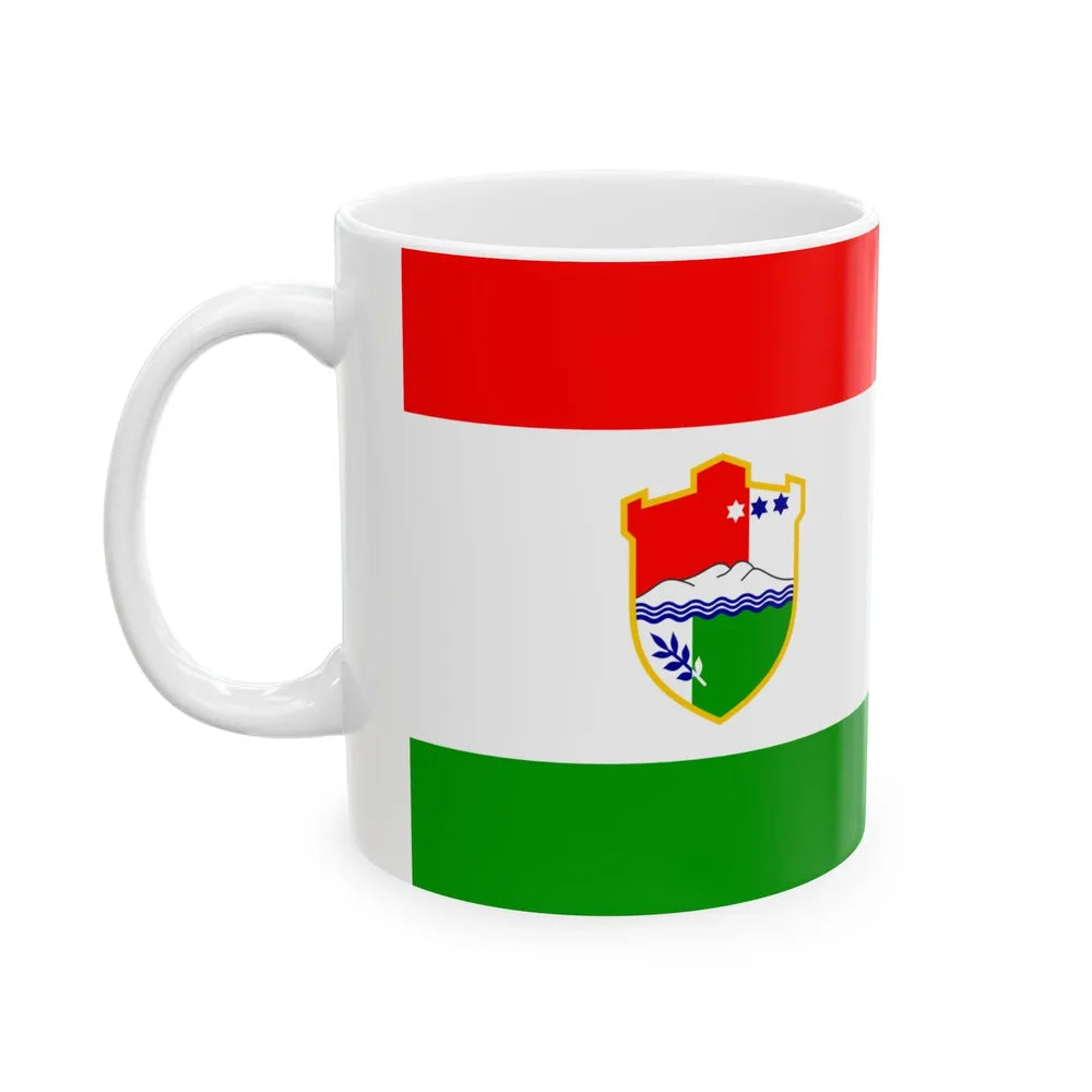 Flag of Central Bosnia Canton Bosnia and Herzegovina - White Coffee Mug-Go Mug Yourself