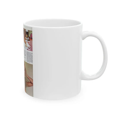 Julie Ege #147 - Topless Mag. Photos & Article (Vintage Female Icon) White Coffee Mug-Go Mug Yourself