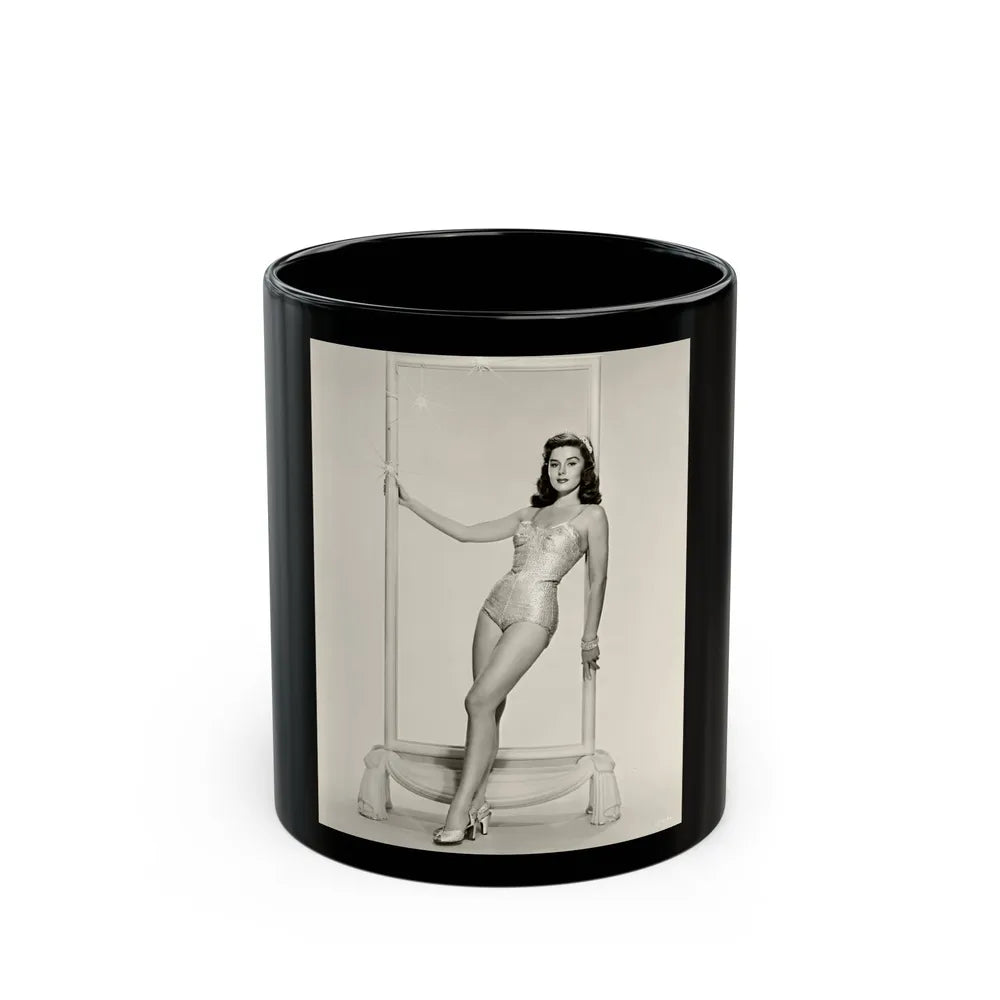 Elaine Stewart #144 (Vintage Female Icon) Black Coffee Mug-11oz-Go Mug Yourself