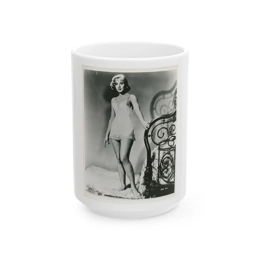 Leslie Parrish #151 (Vintage Female Icon) White Coffee Mug-15oz-Go Mug Yourself