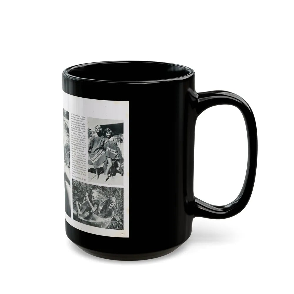 Julie Ege #216 (Vintage Female Icon) Black Coffee Mug-Go Mug Yourself