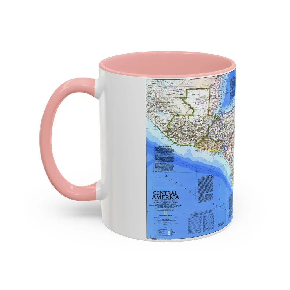 Central America (1986) (Map) Accent Coffee Mug-Go Mug Yourself