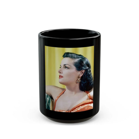 Jane Russell #169 (Vintage Female Icon) Black Coffee Mug-15oz-Go Mug Yourself