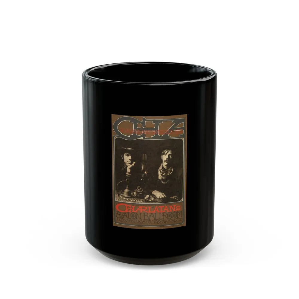 The Charlatans Poster (Music Poster) Black Coffee Mug-15oz-Go Mug Yourself