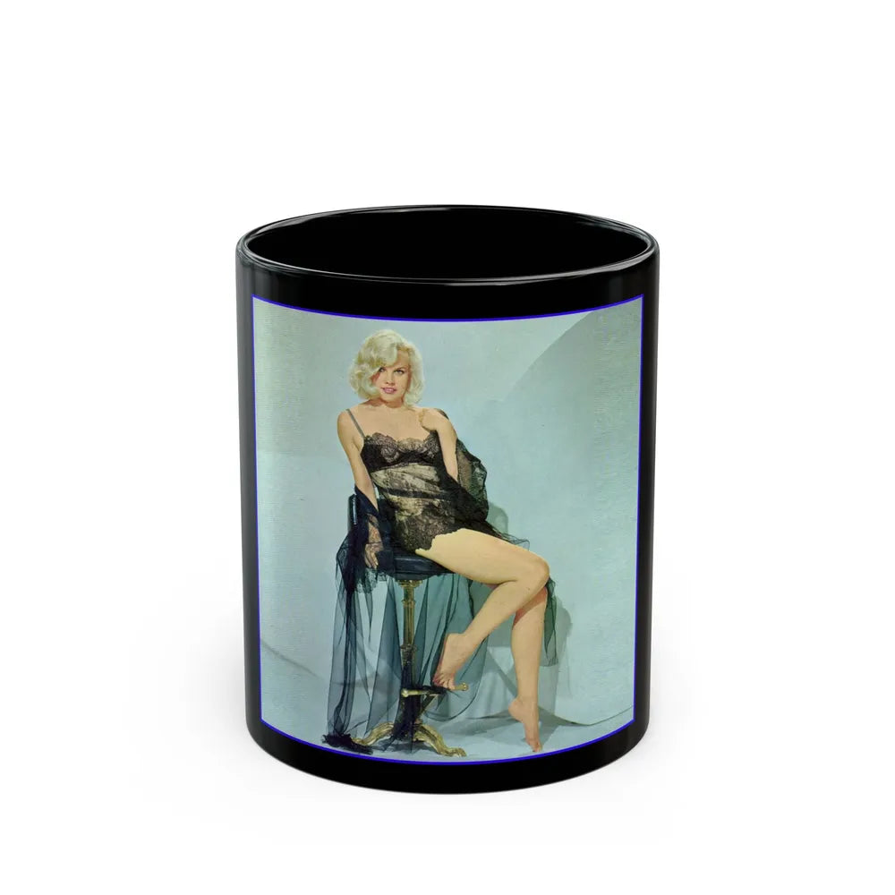 Carroll Baker #64 (Vintage Female Icon) Black Coffee Mug-11oz-Go Mug Yourself