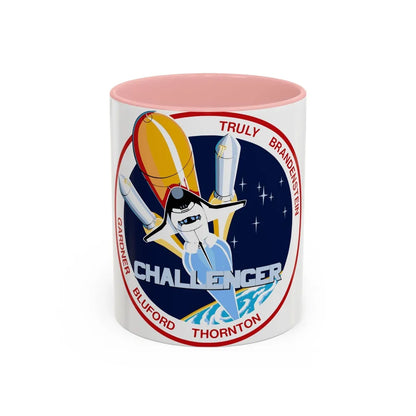 STS 8 (NASA) Accent Coffee Mug-11oz-Pink-Go Mug Yourself