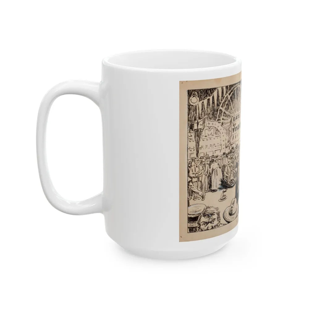 Blue Book Magazine story illustration 1 - White Coffee Mug-Go Mug Yourself