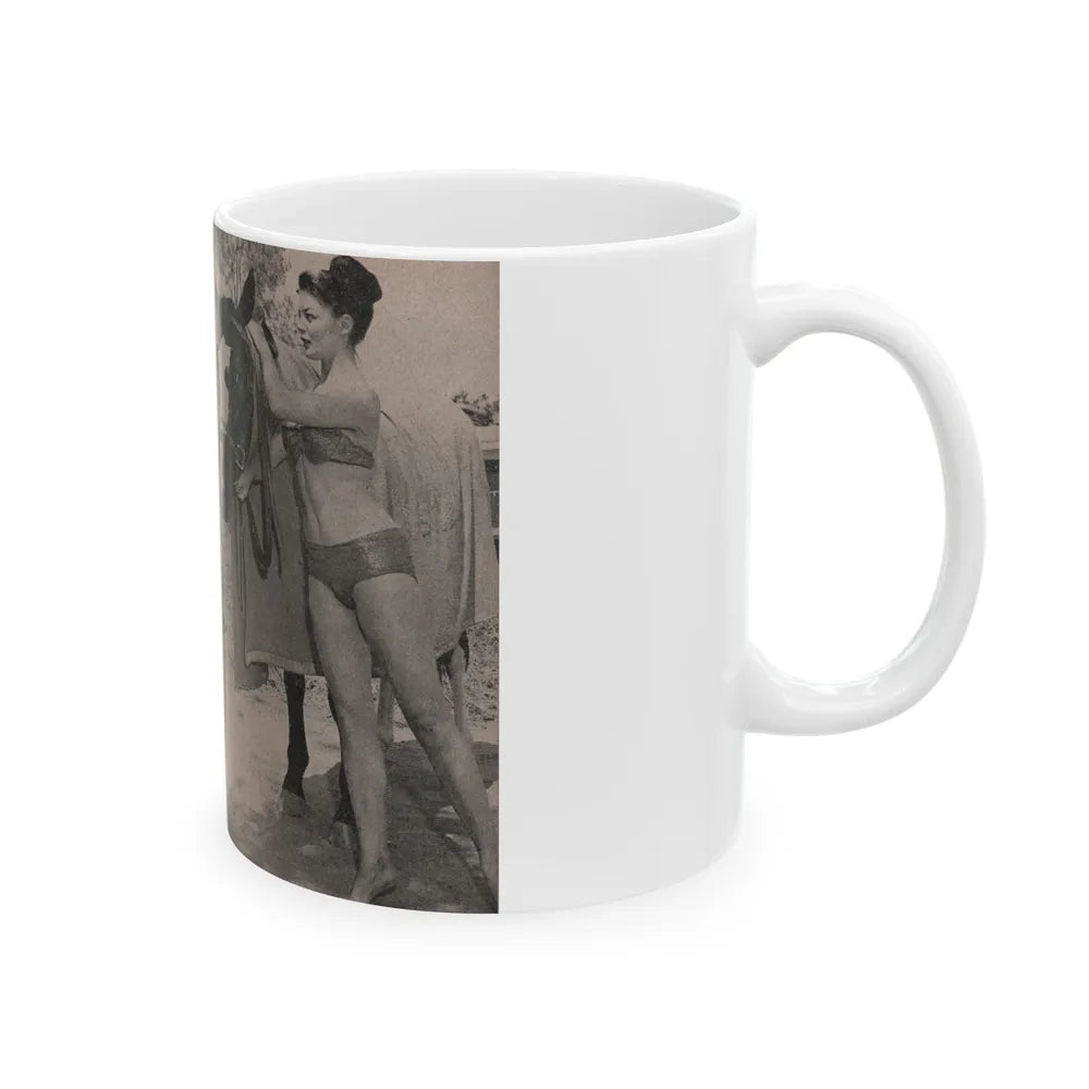 Sheree North #168 - Pages 42 & 43 from 66 PHOTOGRAPHS OF Sheree NORTH U.K. Pocket Mag. (Vintage Female Icon) White Coffee Mug-Go Mug Yourself