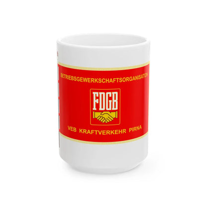 FDGB BGO Kraftverkehr Pirna (Germany) White Coffee Mug 15oz - Go Mug Yourself