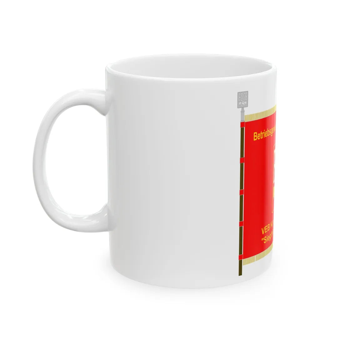 FDGB BGO Kunstseidenwerk Pirna (Germany) White Coffee Mug - Go Mug Yourself