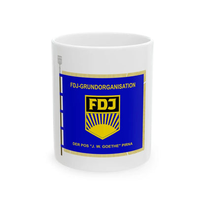 FDJ Grundorganisation POS Goethe Pirna (Germany) White Coffee Mug 11oz - Go Mug Yourself