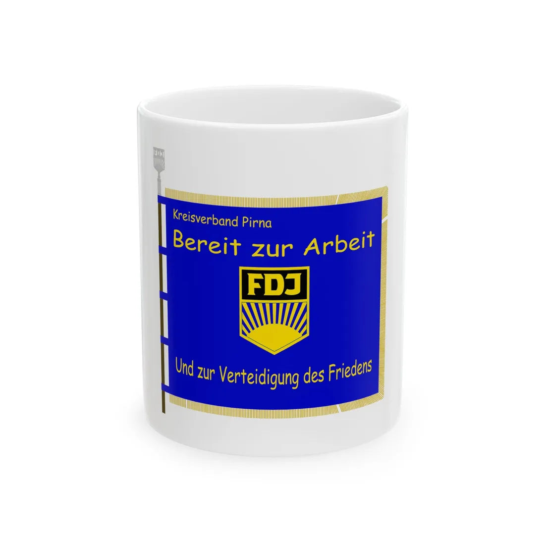 FDJ Kreisverband Pirna (Germany) White Coffee Mug 11oz - Go Mug Yourself