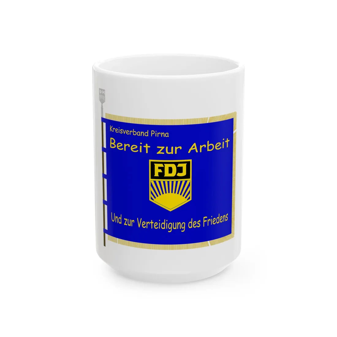 FDJ Kreisverband Pirna (Germany) White Coffee Mug 15oz - Go Mug Yourself