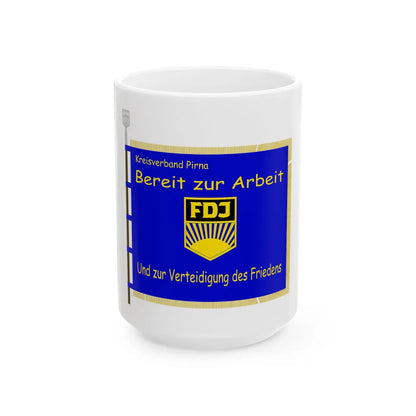 FDJ Kreisverband Pirna (Germany) White Coffee Mug 15oz - Go Mug Yourself