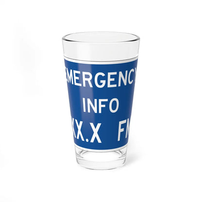 FDOT Road sign - Emergency info radio station (Florida) (Road Sign) Pint Glass 16oz 16oz - Go Mug Yourself