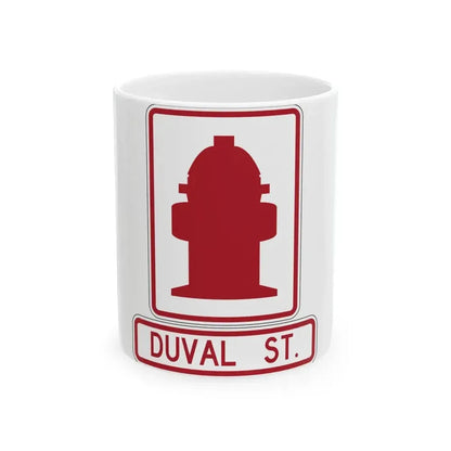 FDOT Road sign - Fire hydrant (Florida) (Road Sign) White Coffee Mug 11oz - Go Mug Yourself