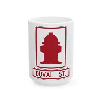 FDOT Road sign - Fire hydrant (Florida) (Road Sign) White Coffee Mug 15oz - Go Mug Yourself