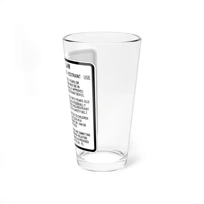 FDOT Road sign - Florida Seatbelt Law - Rest Area (Florida) (Road Sign) Pint Glss 16oz - Go Mug Yourself