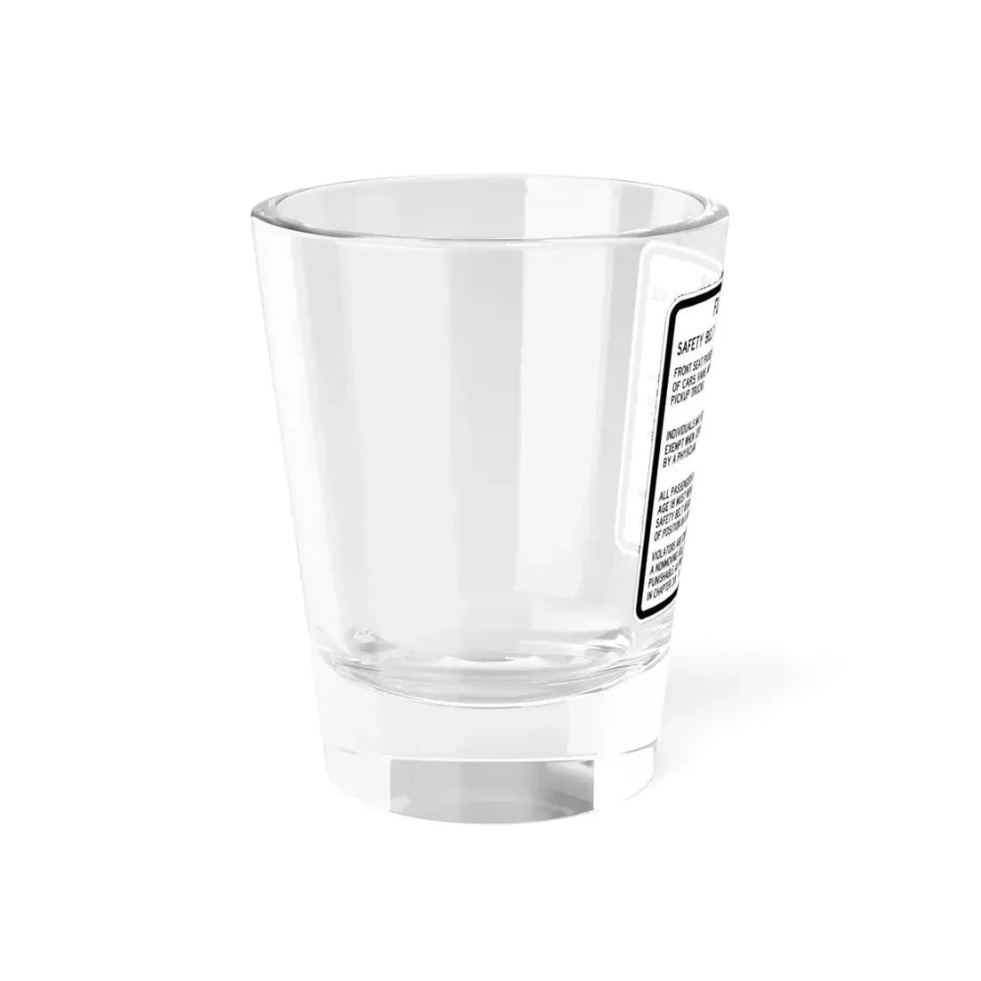 FDOT Road sign - Florida Seatbelt Law - Rest Area (Florida) (Road Sign) Shot Glass 1.5oz - Go Mug Yourself