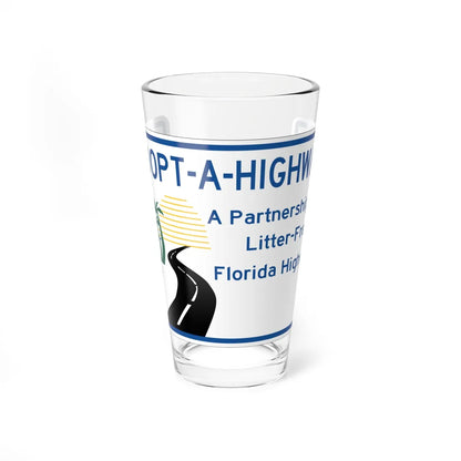 FDOT Road sign FTP-42-04 (Florida) (Road Sign) Pint Glass 16oz 16oz - Go Mug Yourself