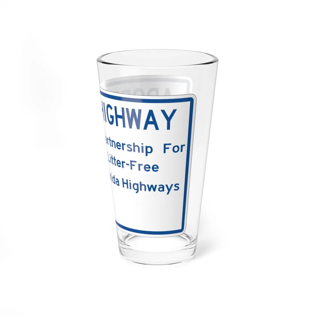 FDOT Road sign FTP-42-04 (Florida) (Road Sign) Pint Glass 16oz - Go Mug Yourself