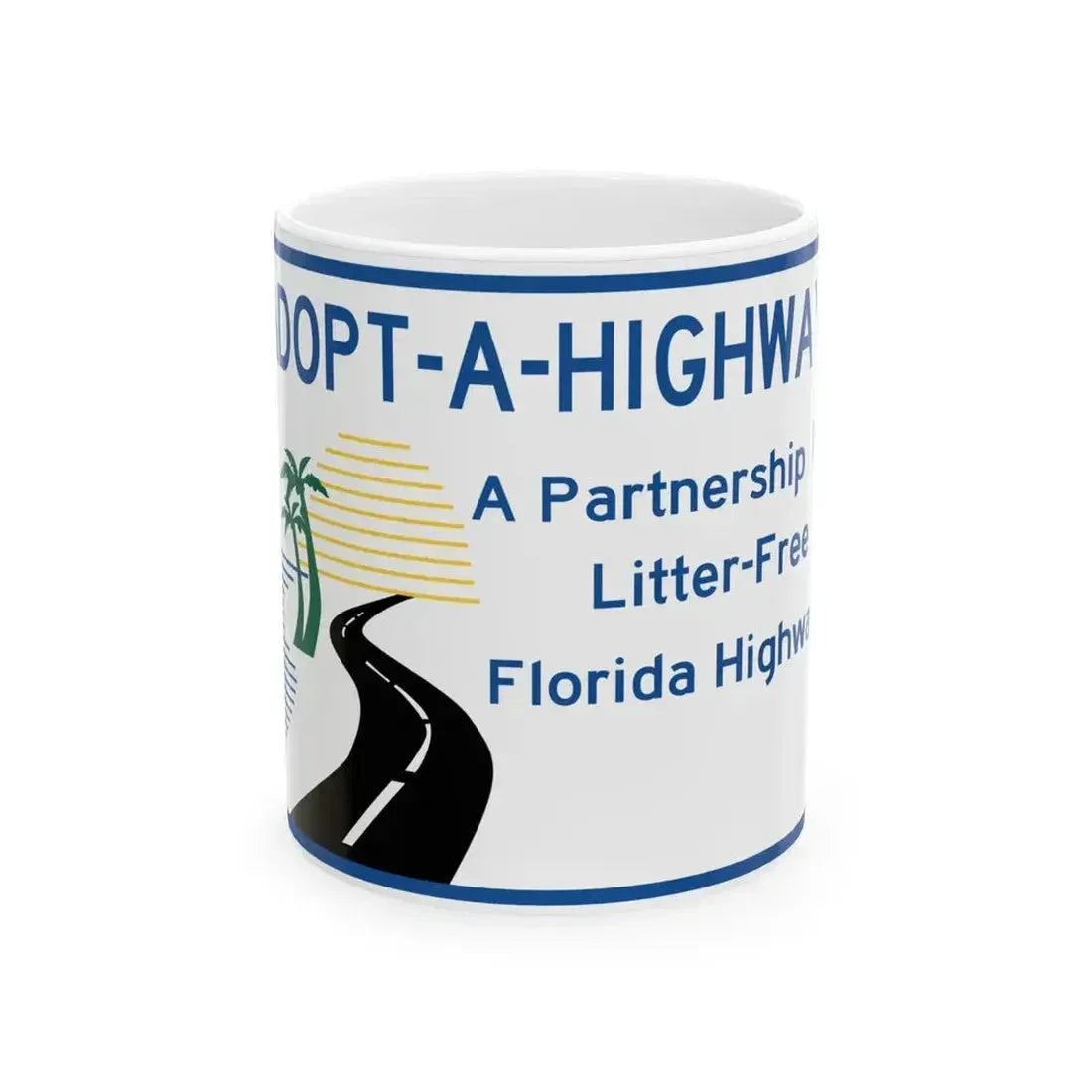FDOT Road sign FTP-42-04 (Florida) (Road Sign) White Coffee Mug 11oz - Go Mug Yourself