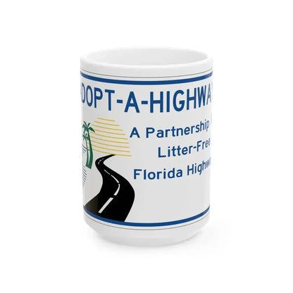 FDOT Road sign FTP-42-04 (Florida) (Road Sign) White Coffee Mug 15oz - Go Mug Yourself