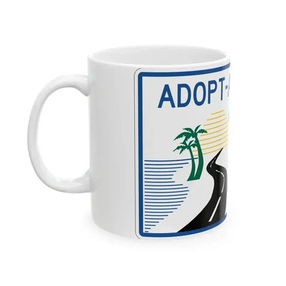 FDOT Road sign FTP-42-04 (Florida) (Road Sign) White Coffee Mug - Go Mug Yourself