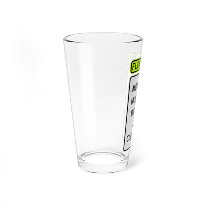 FDOT Road sign - Give Bicycle 3 Feet Clearance (Florida) (Road Sign) Pint Glass 16oz - Go Mug Yourself